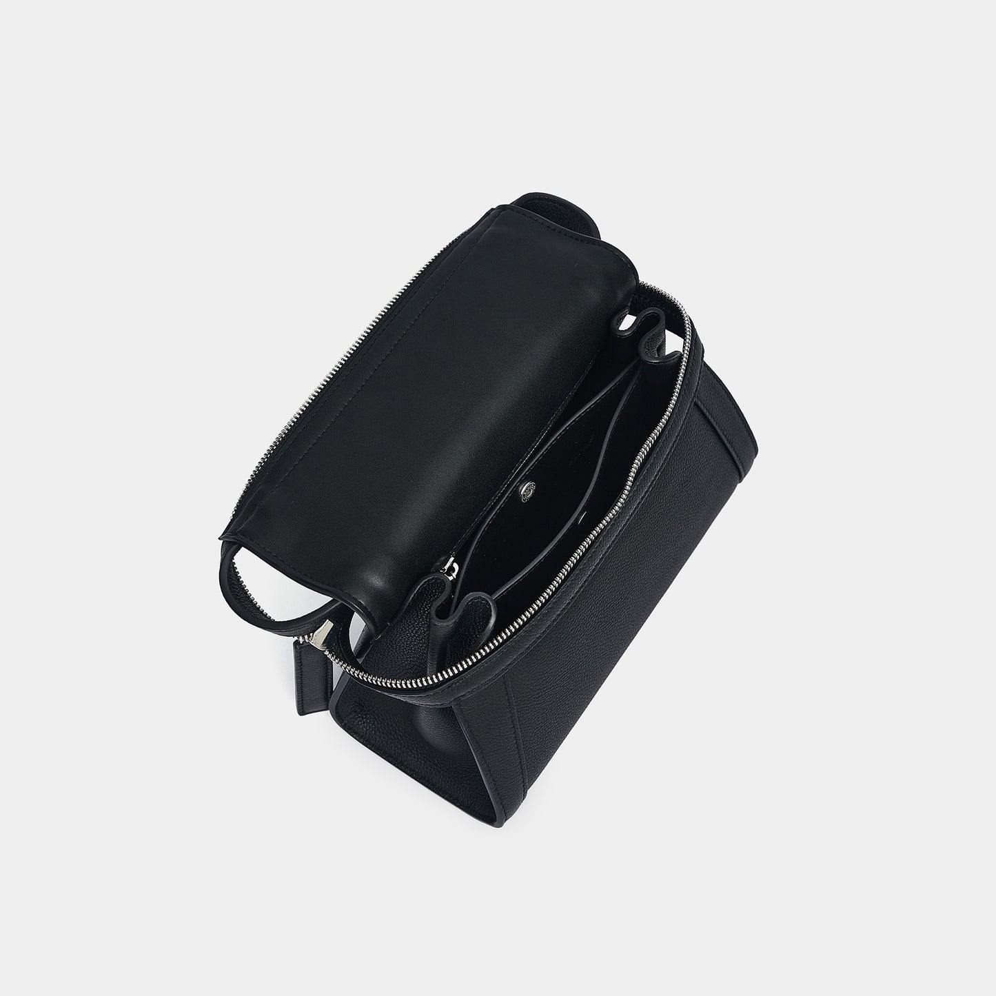 Mini Litchi Grain Skin Garden Bag - Black