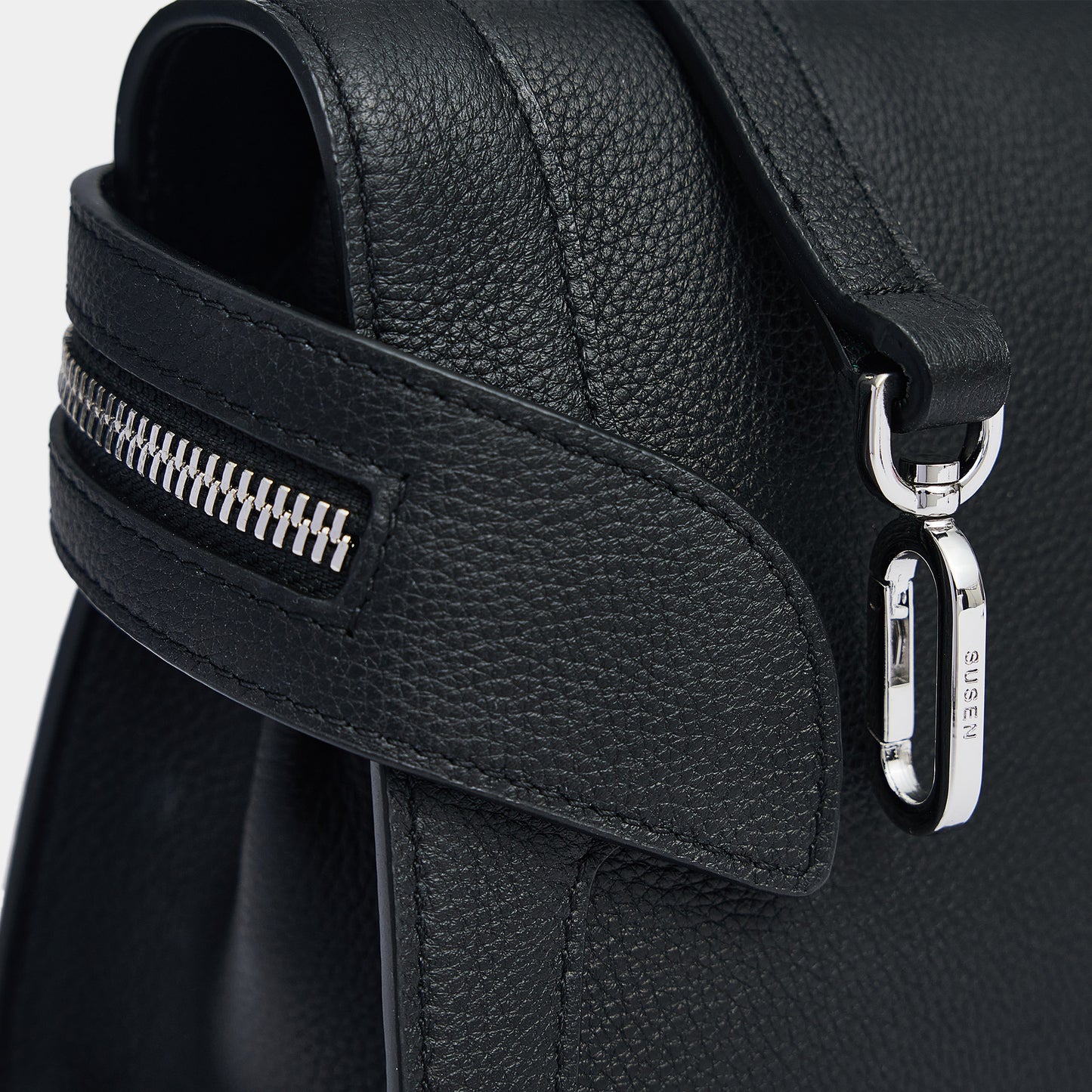 Mini Litchi Grain Skin Garden Bag - Black