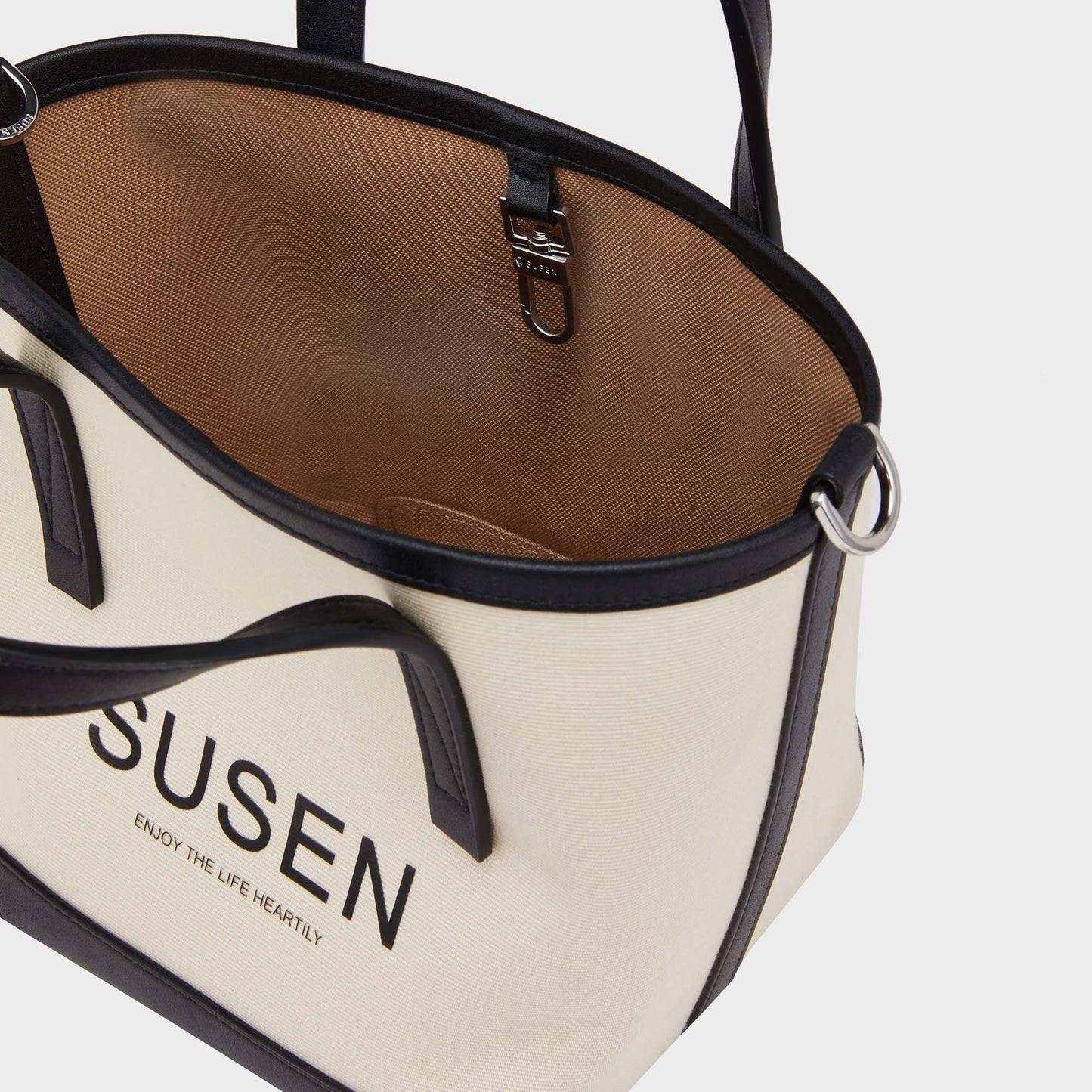 Gabriel Canvas Bucket Bag - Beige