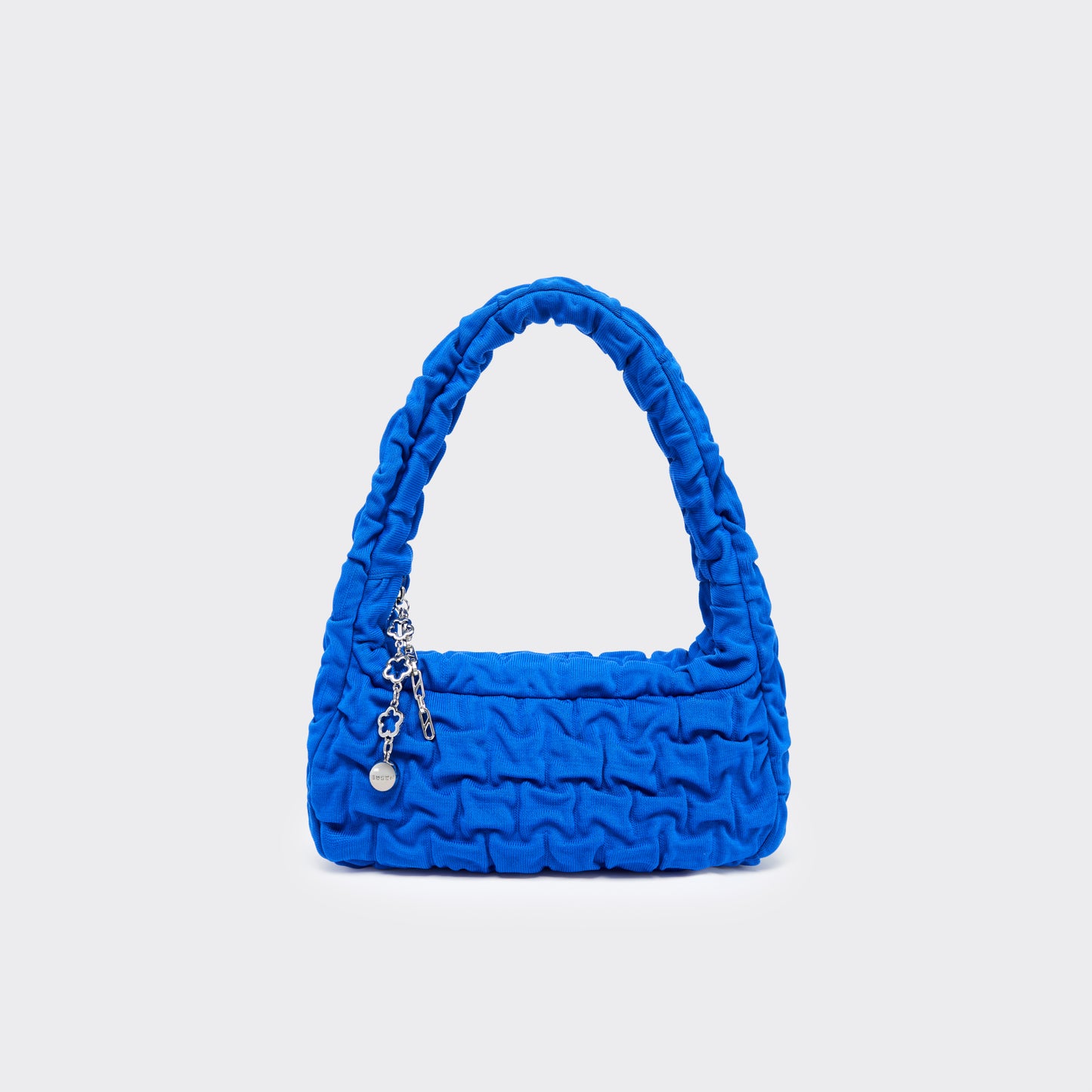 One Shoulder Pleated Toast Bag - Blue
