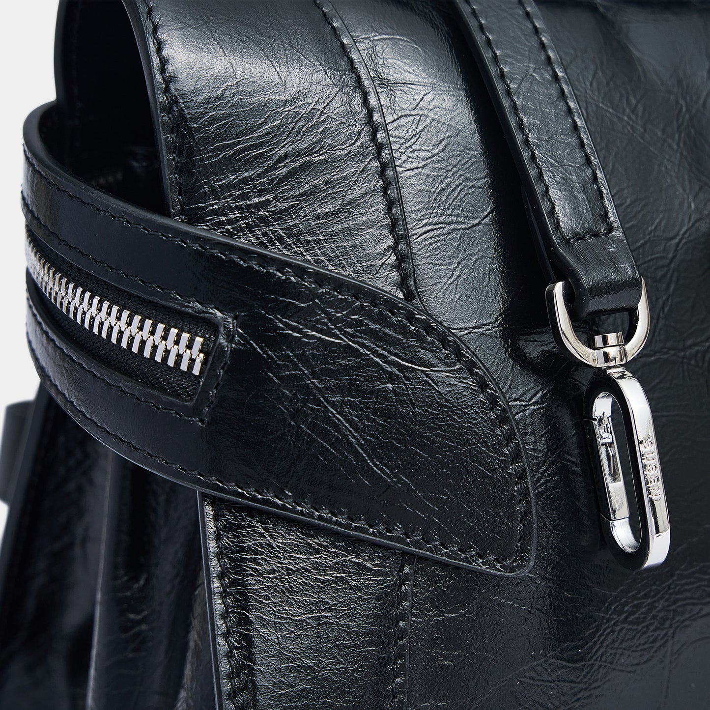 Large Oil Wax Skin Garden Bag - Black