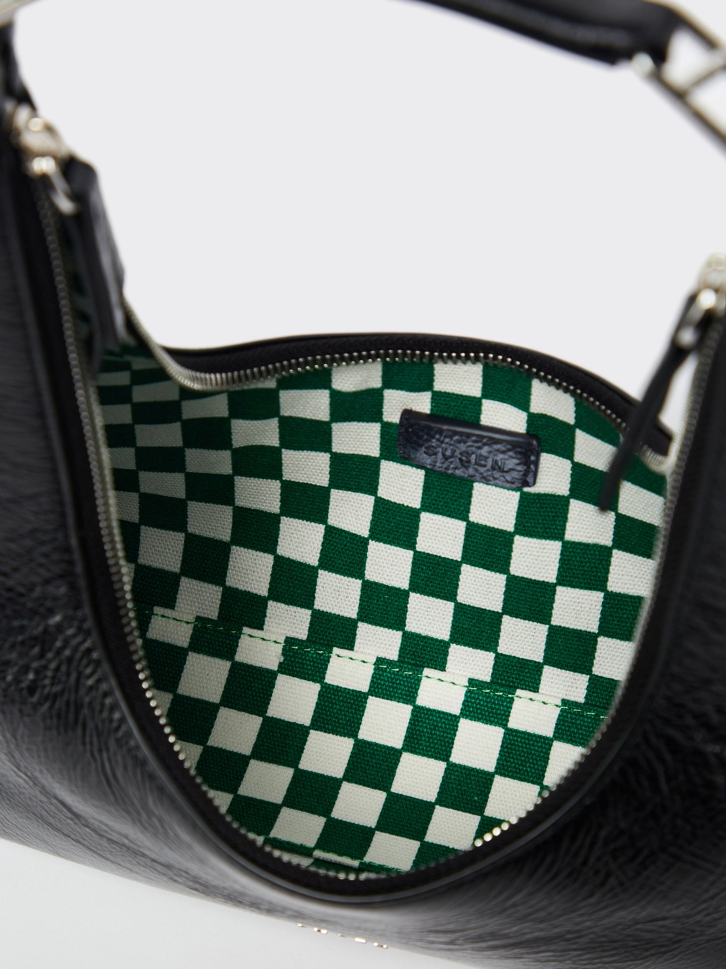 Small Shoulder Tartar Bag - Black