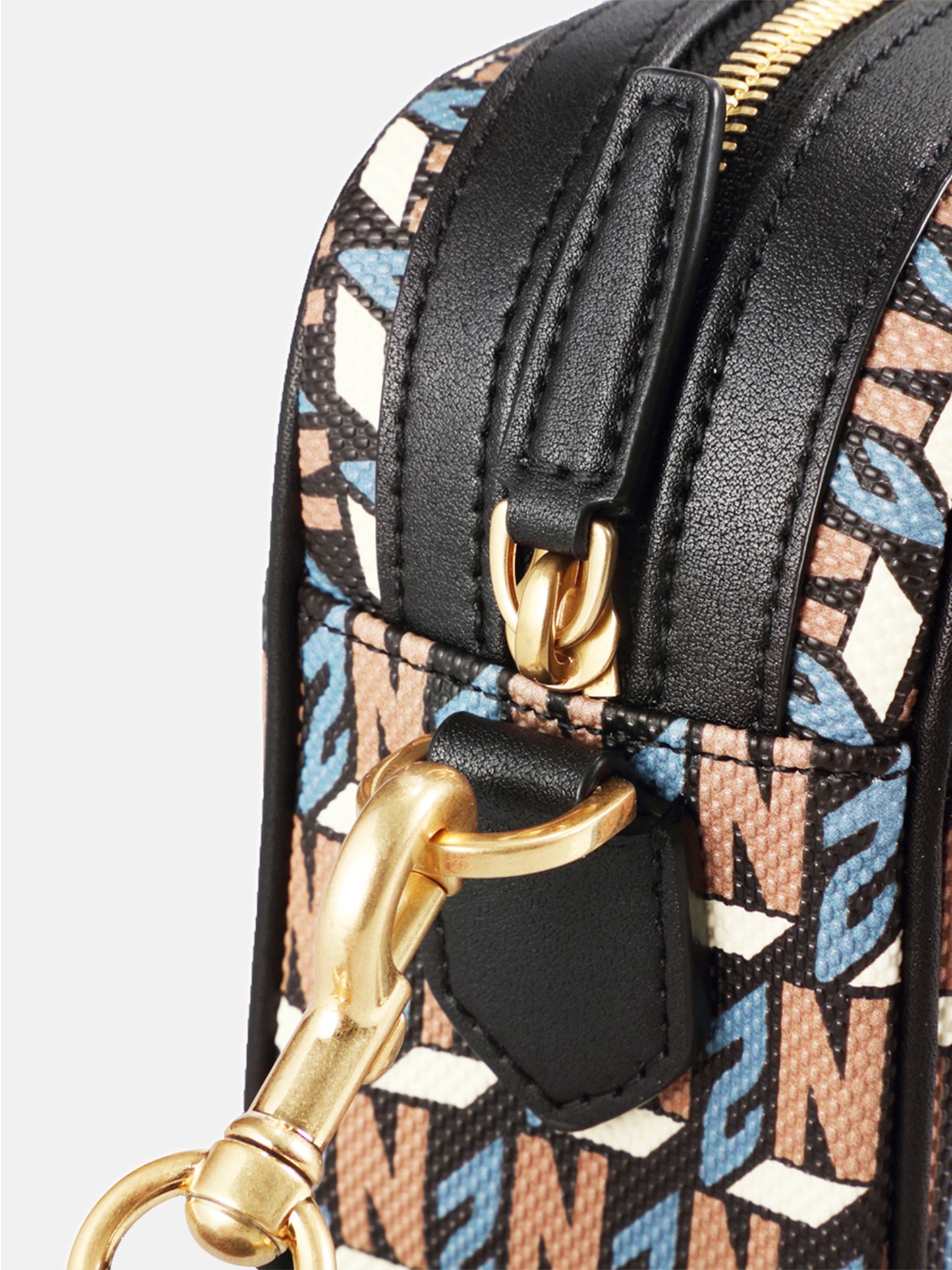 Brand Cross Body Monogram Bag - Black