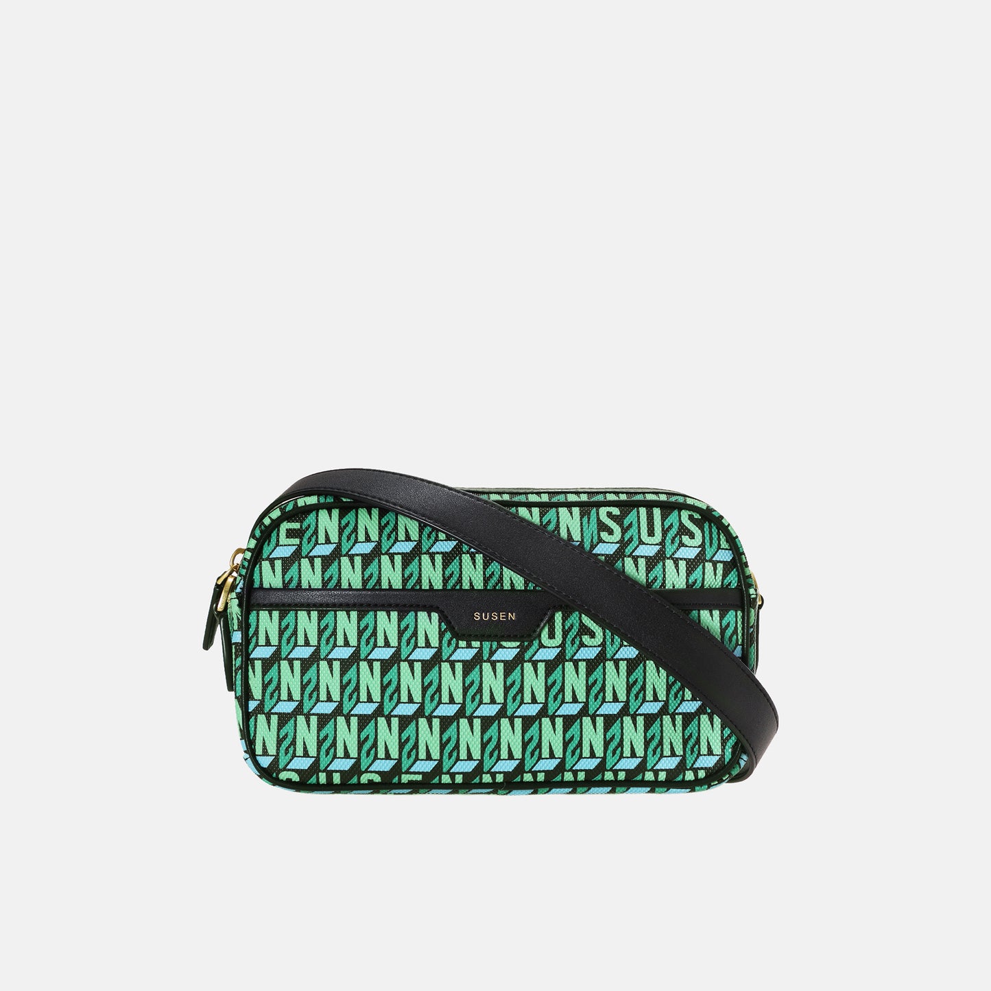 Brand Cross Body Monogram Bag - Green