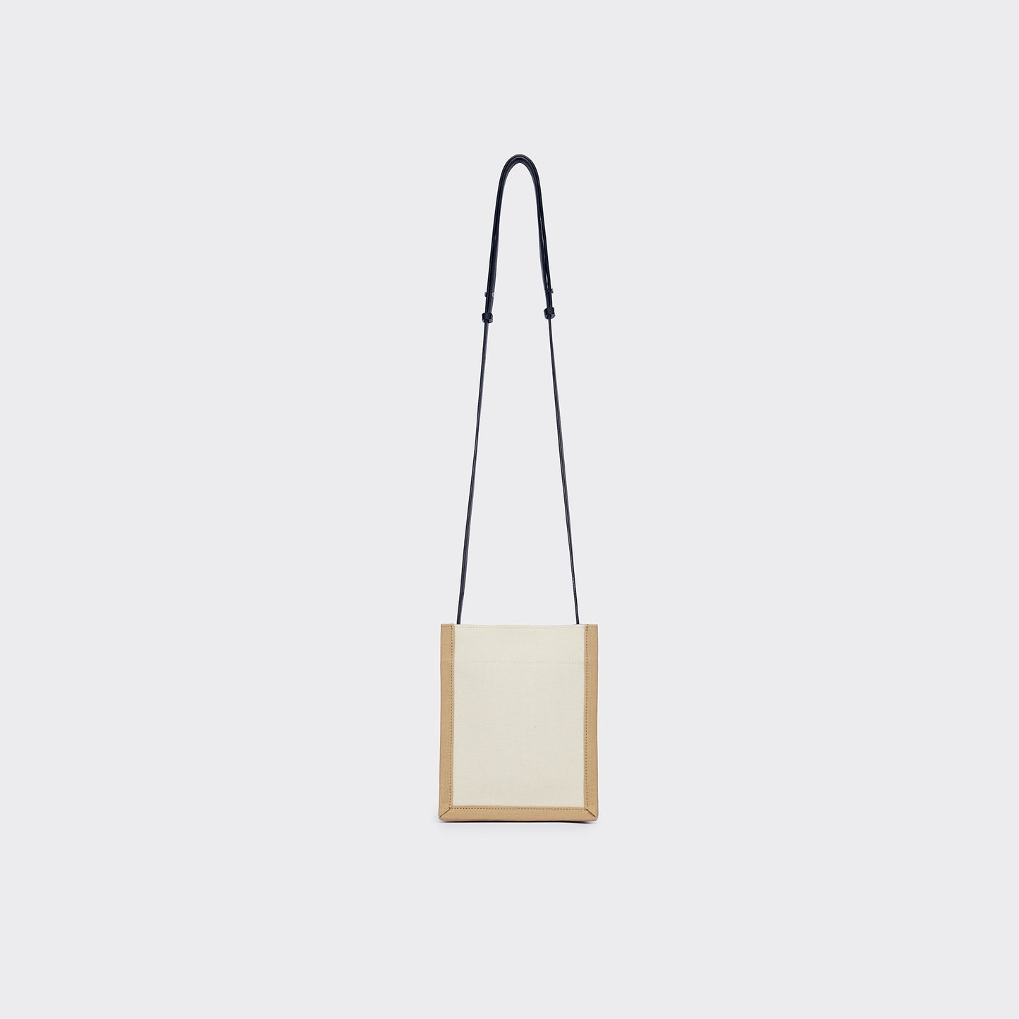 Canvas Crossbody Phone Bag - Beige