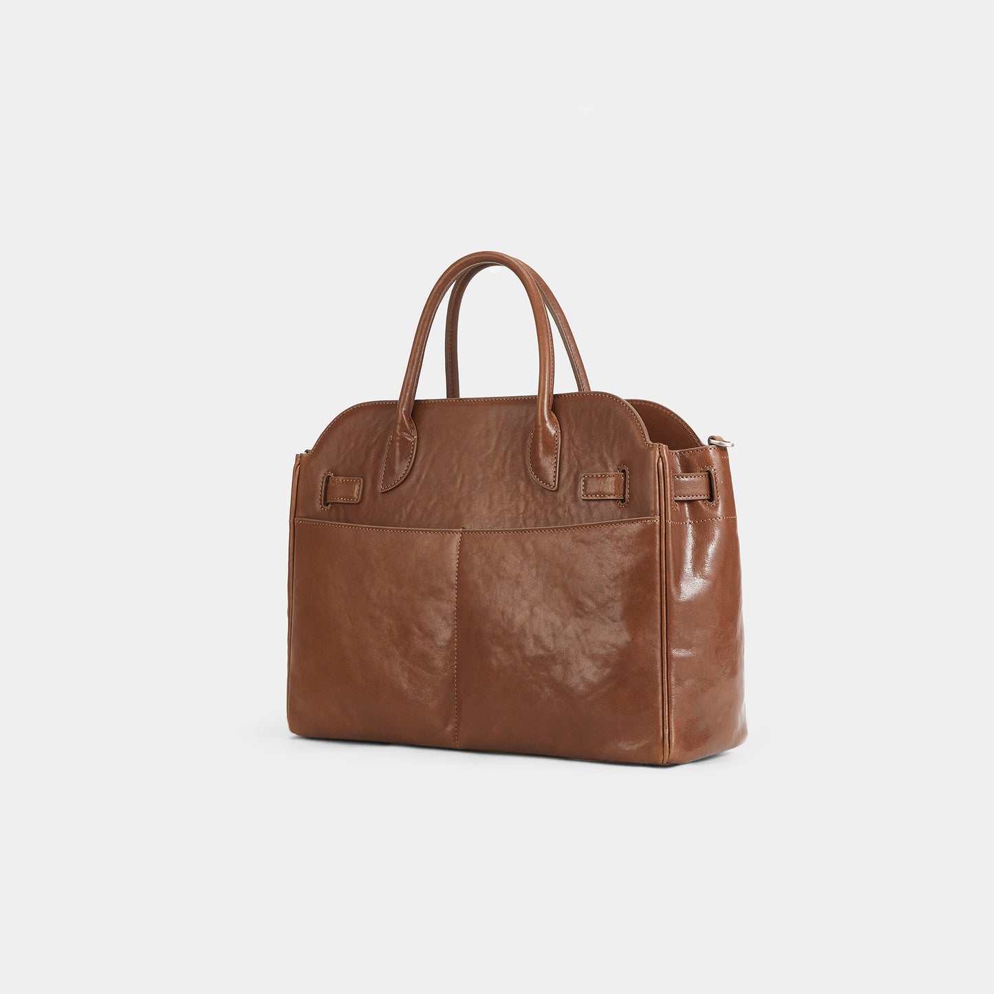 Two Tone Plant Tanned Calf Leather Multi Form Handbag - Large