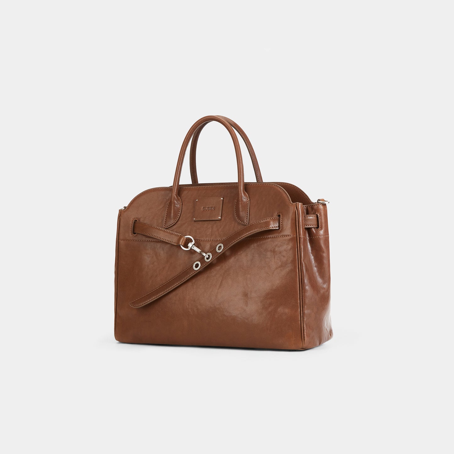 Two Tone Plant Tanned Calf Leather Multi Form Handbag - Large
