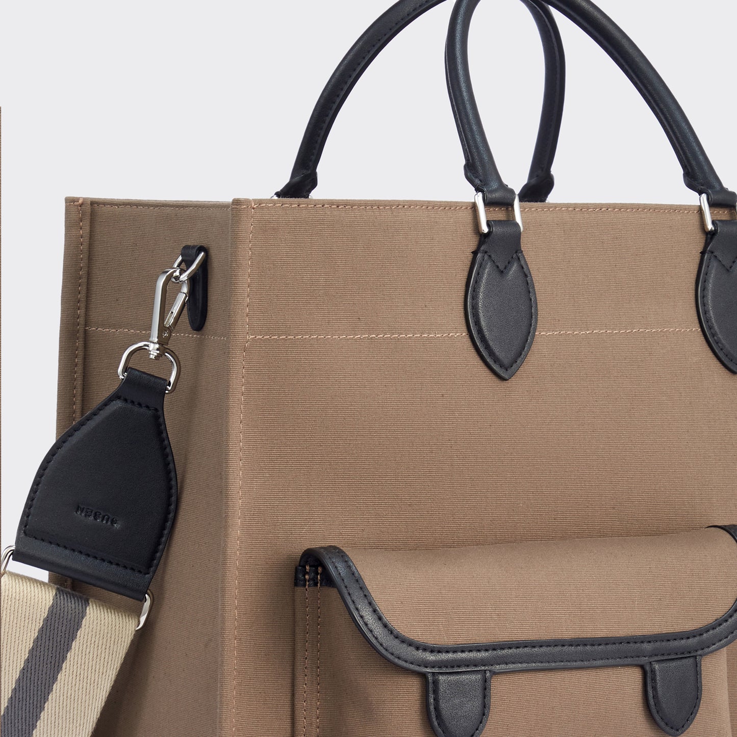 Gabriel Large Canvas Tote - Mocha