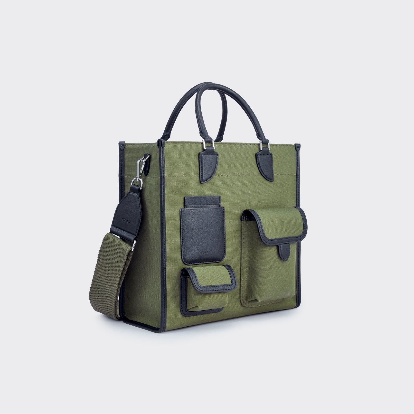 Gabriel Vertical Edition Small Size Canvas Tote- Military green