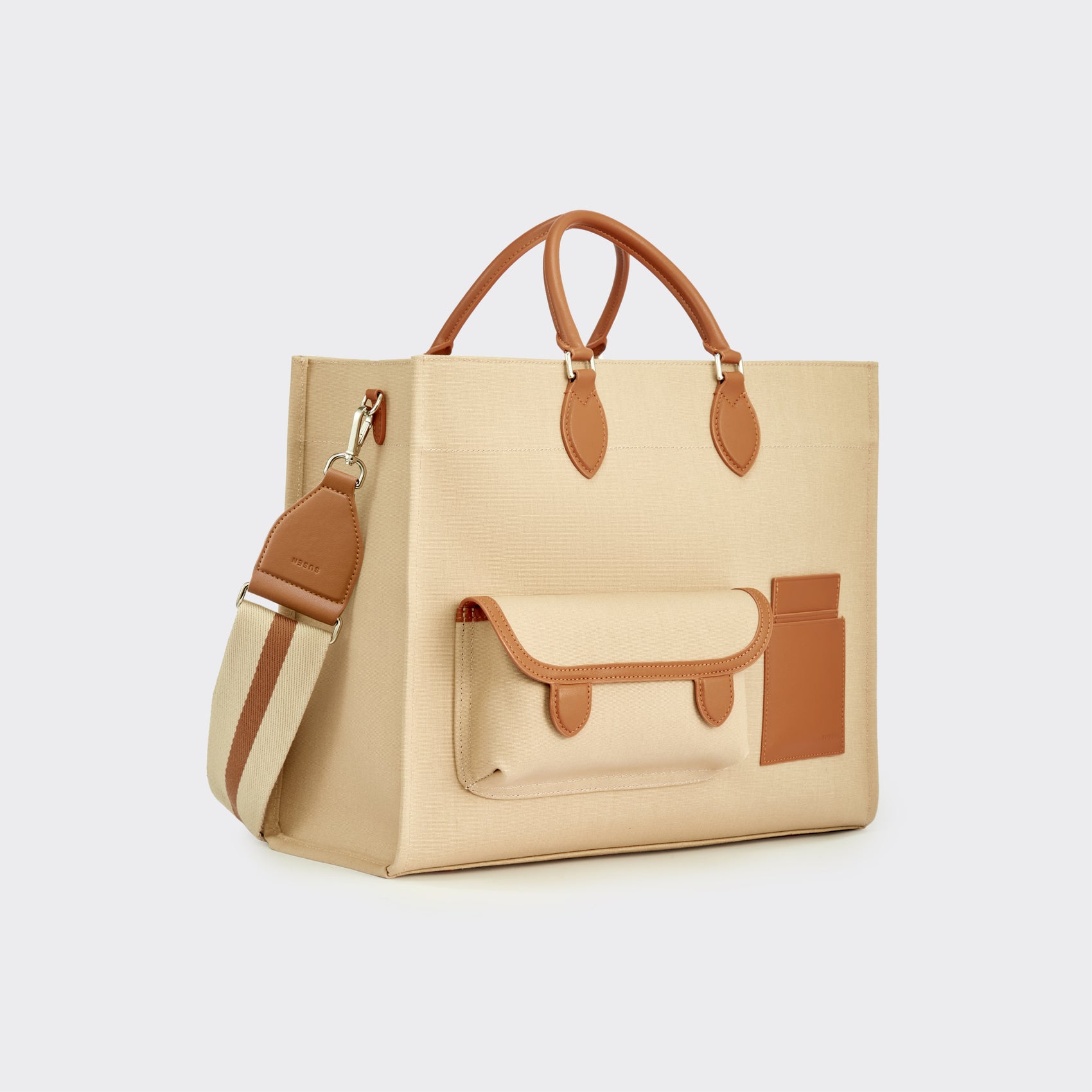 Gabriel Large Canvas Tote - Khaki