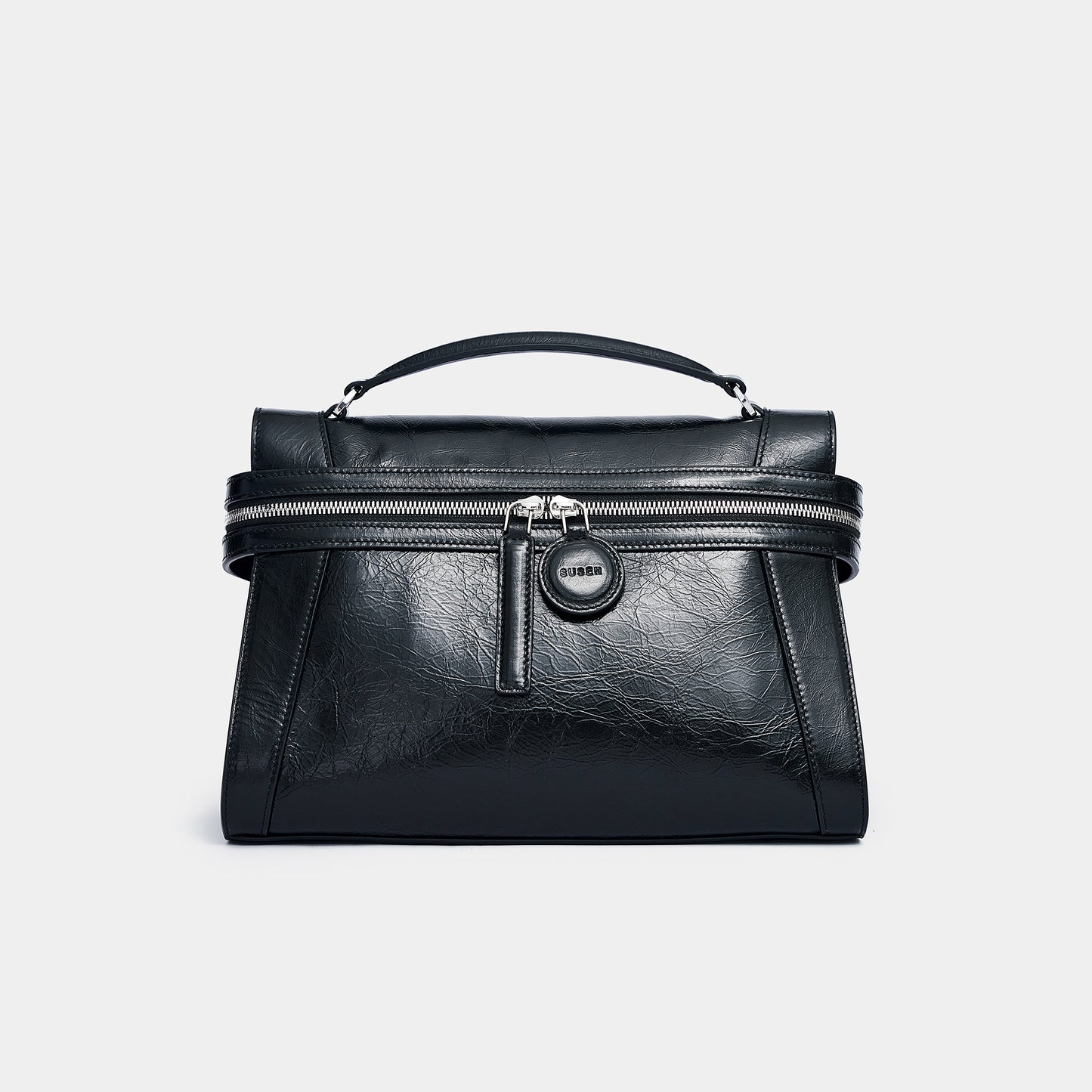 Large Oil Wax Skin Garden Bag - Black