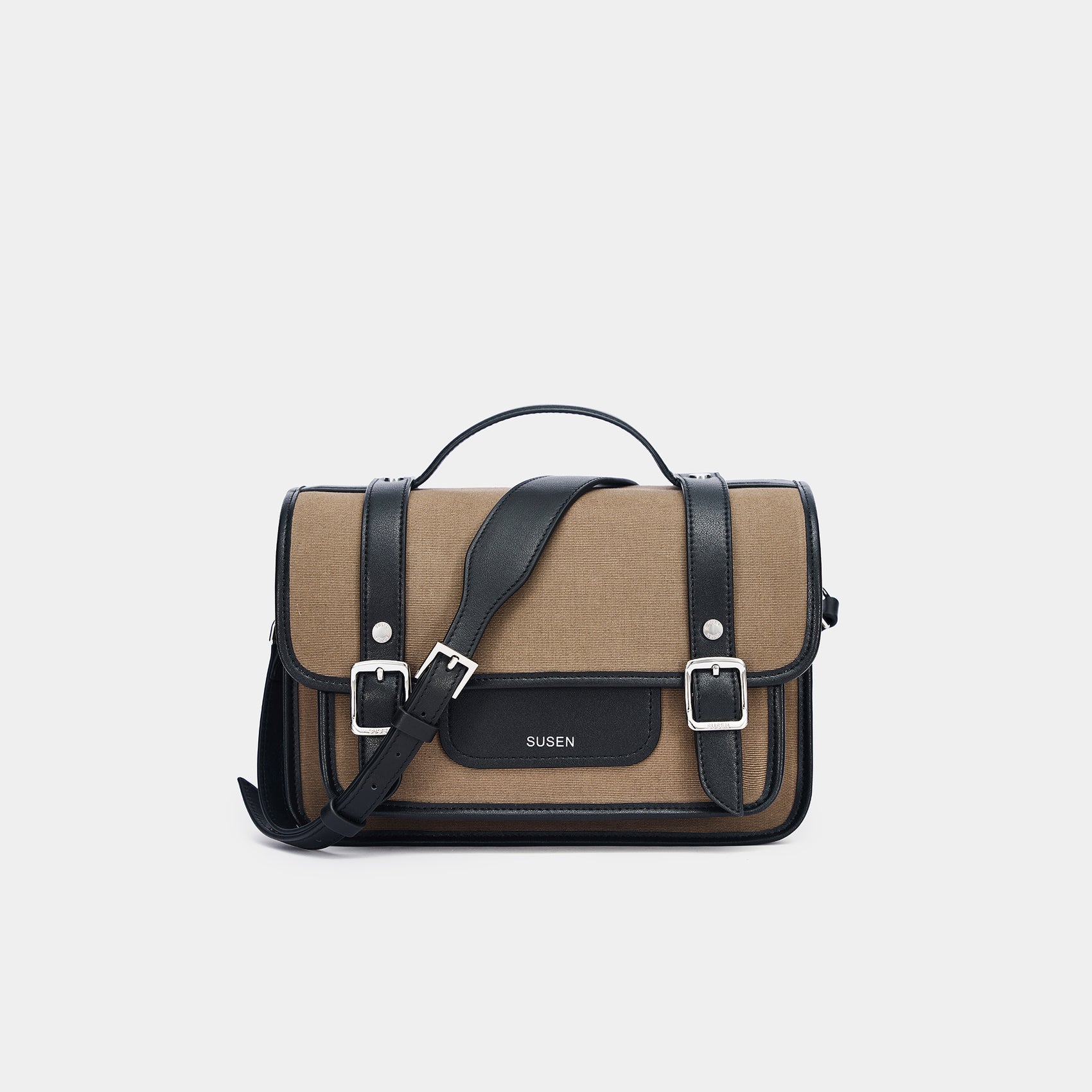 Gabriel Canvas Cambridge Bag - Brown