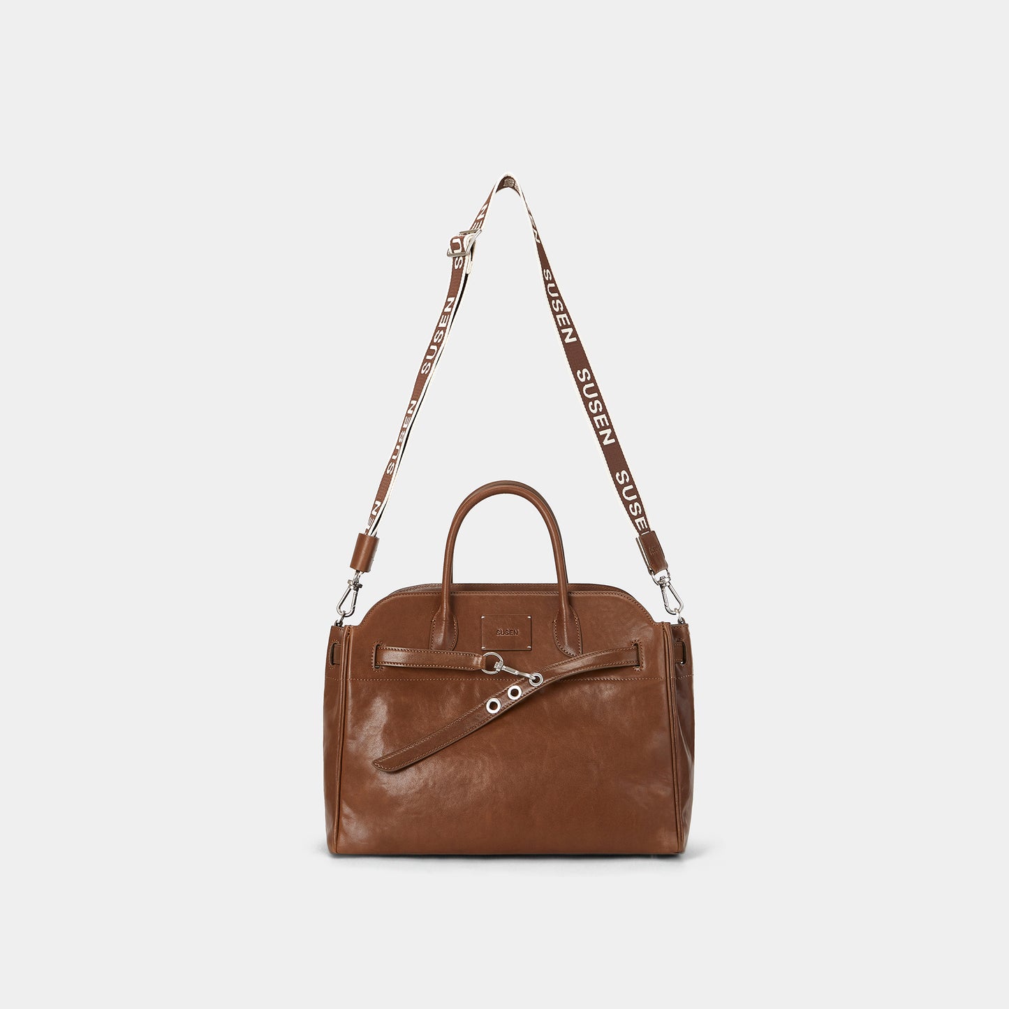 Two Tone Plant Tanned Calf Leather Multi Form Handbag - Large