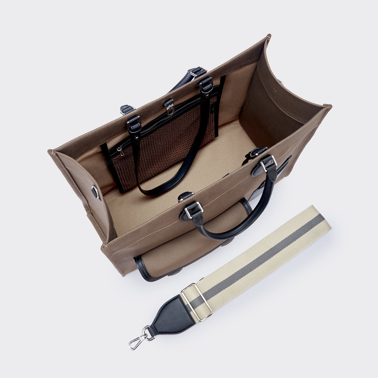 Gabriel Large Canvas Tote - Mocha