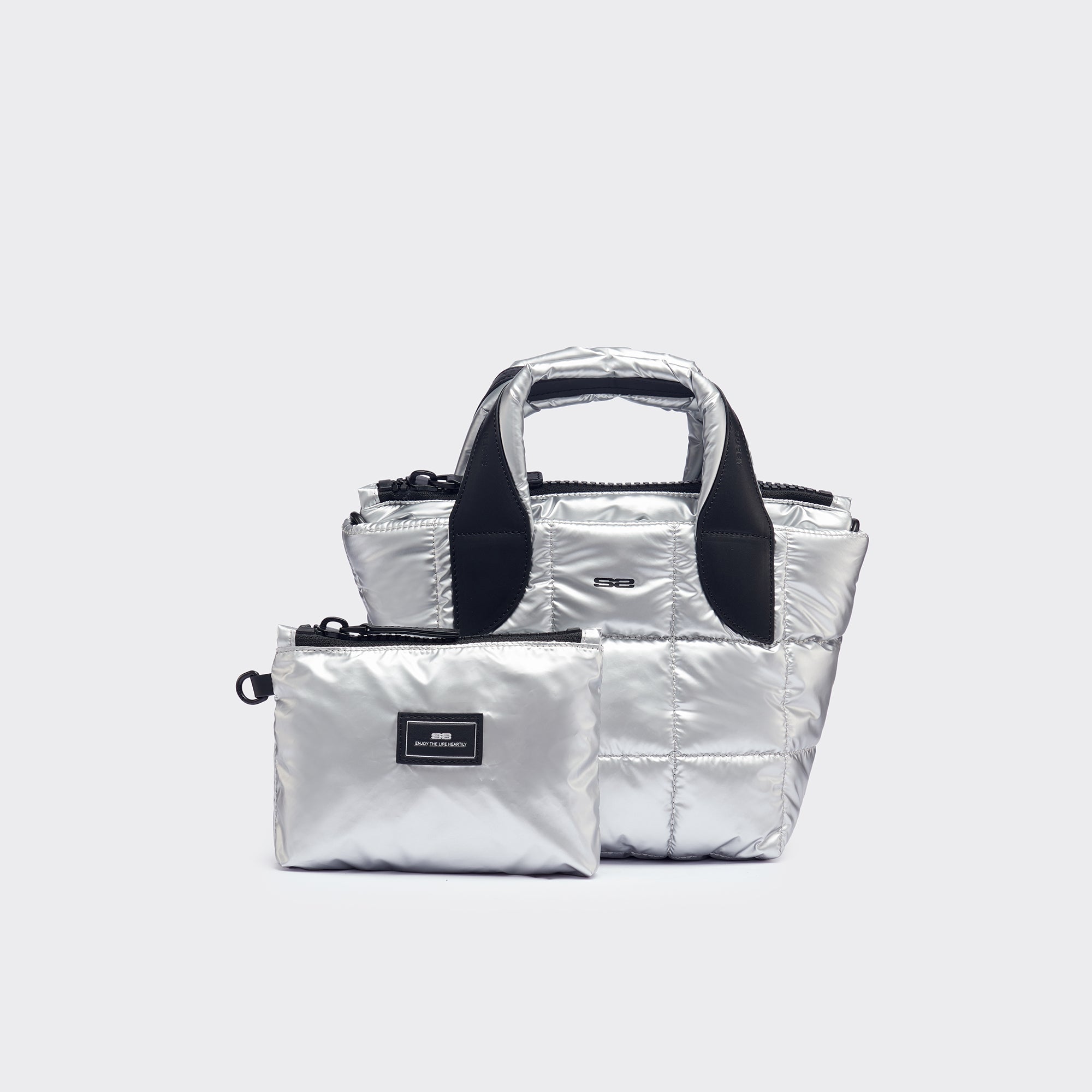Raphael Small Size Tote - silvery