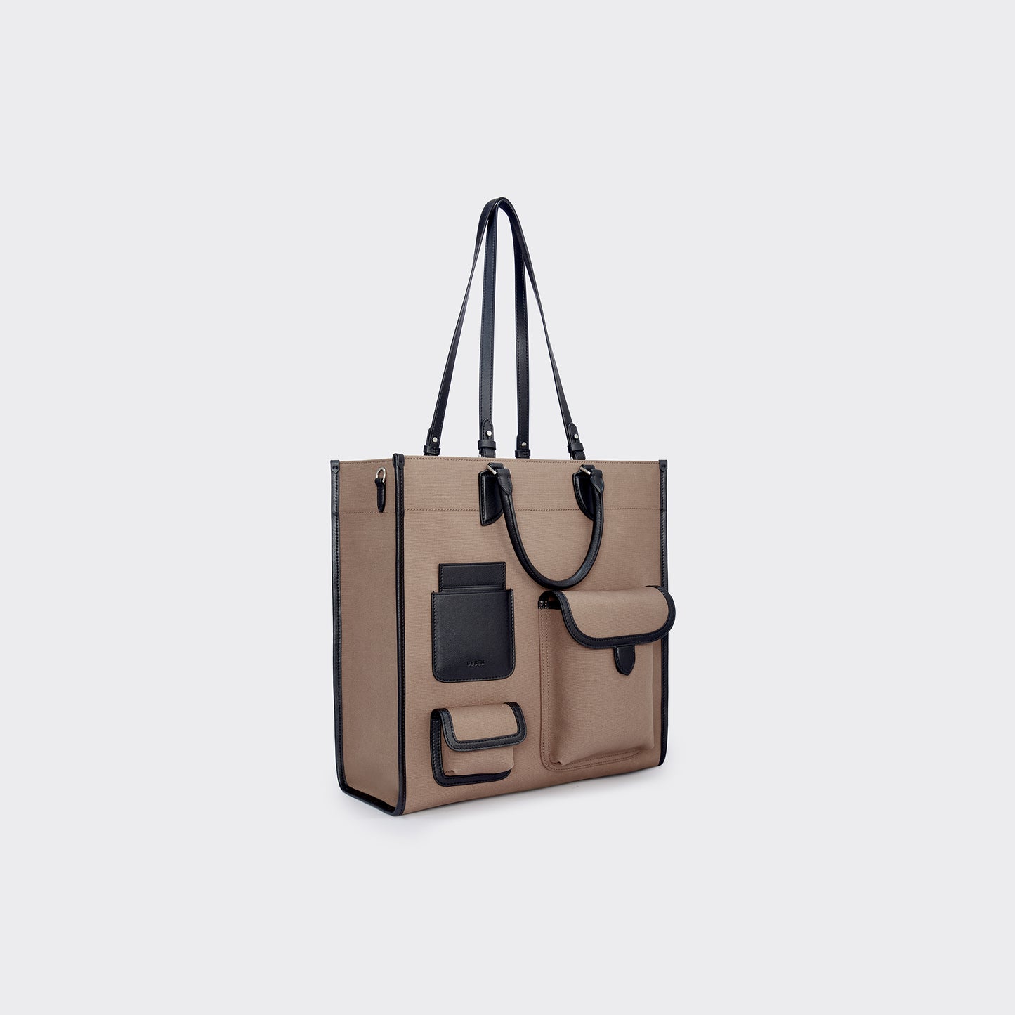 Gabriel Large Vertical Canvas Tote Bag  - Mocha