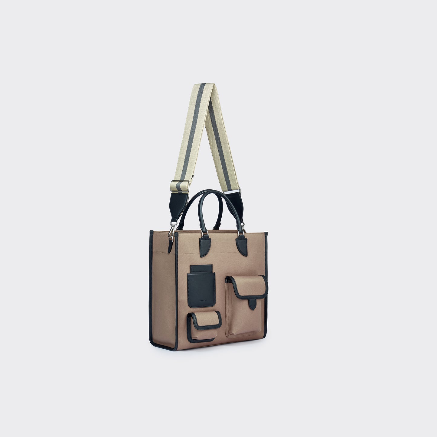 Gabriel Large Vertical Canvas Tote Bag  - Mocha