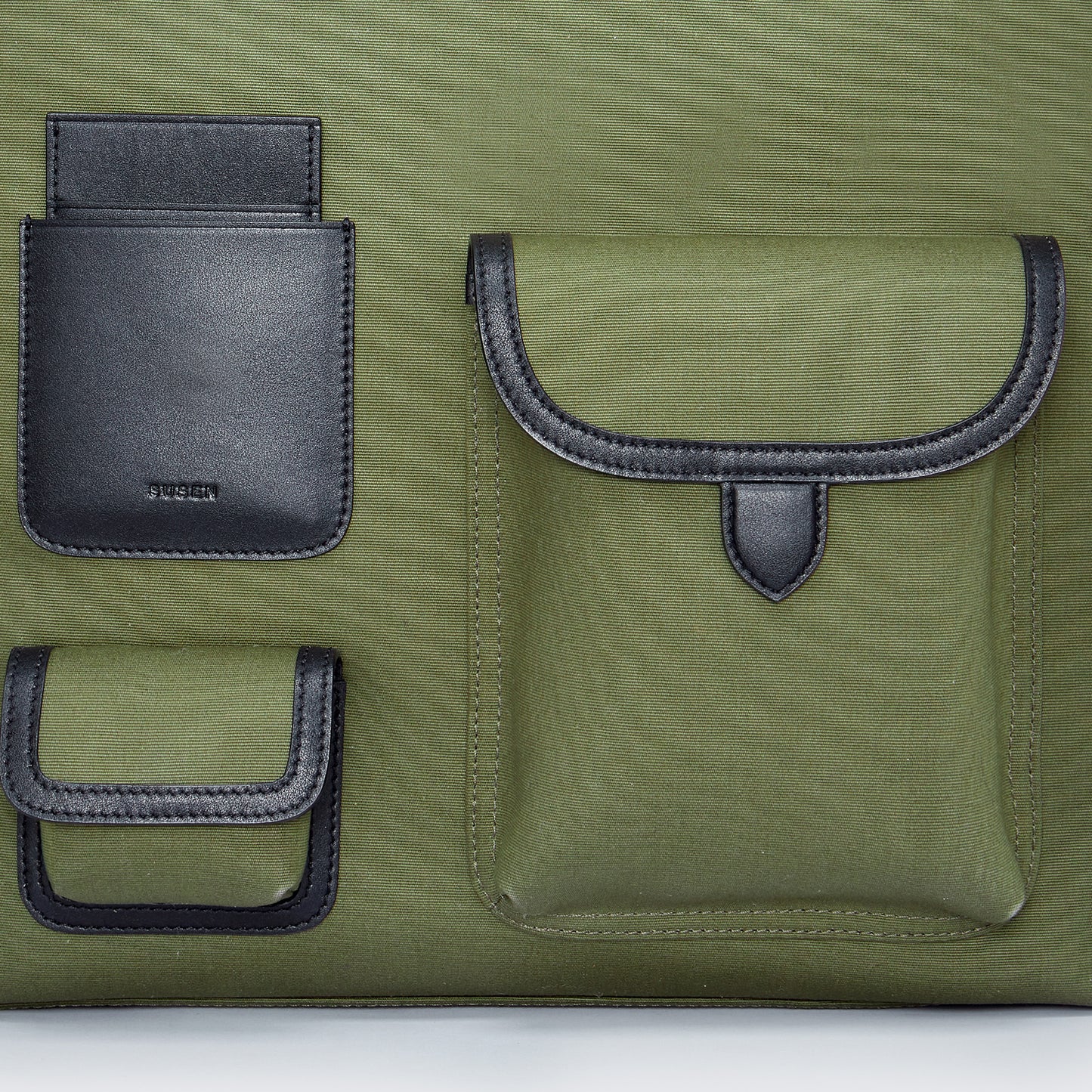 Gabriel Large Vertical Canvas Tote Bag  - Military green