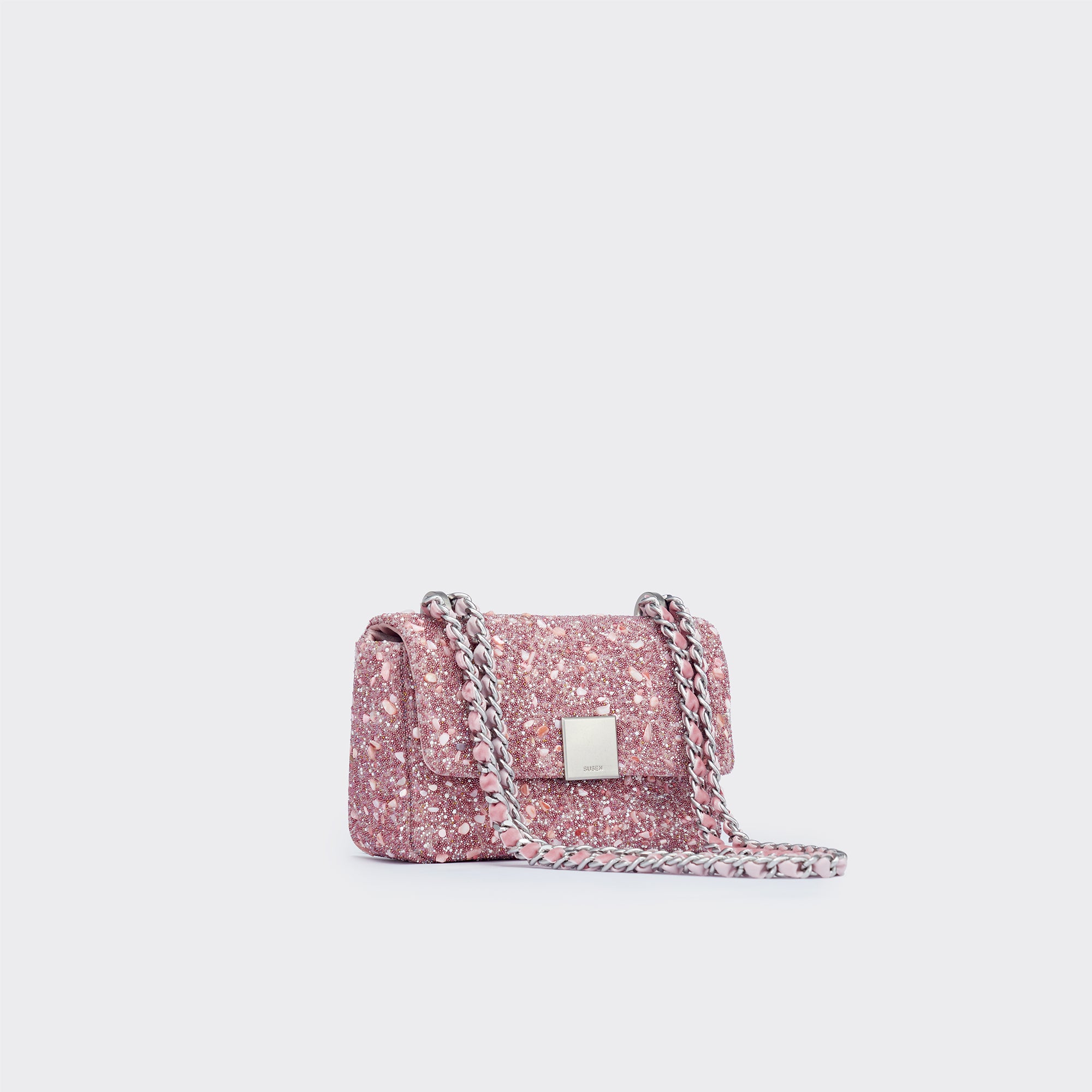 Mermaid Glitter Flap Shoulder Bag With Chain | Glitter Bag | Prom