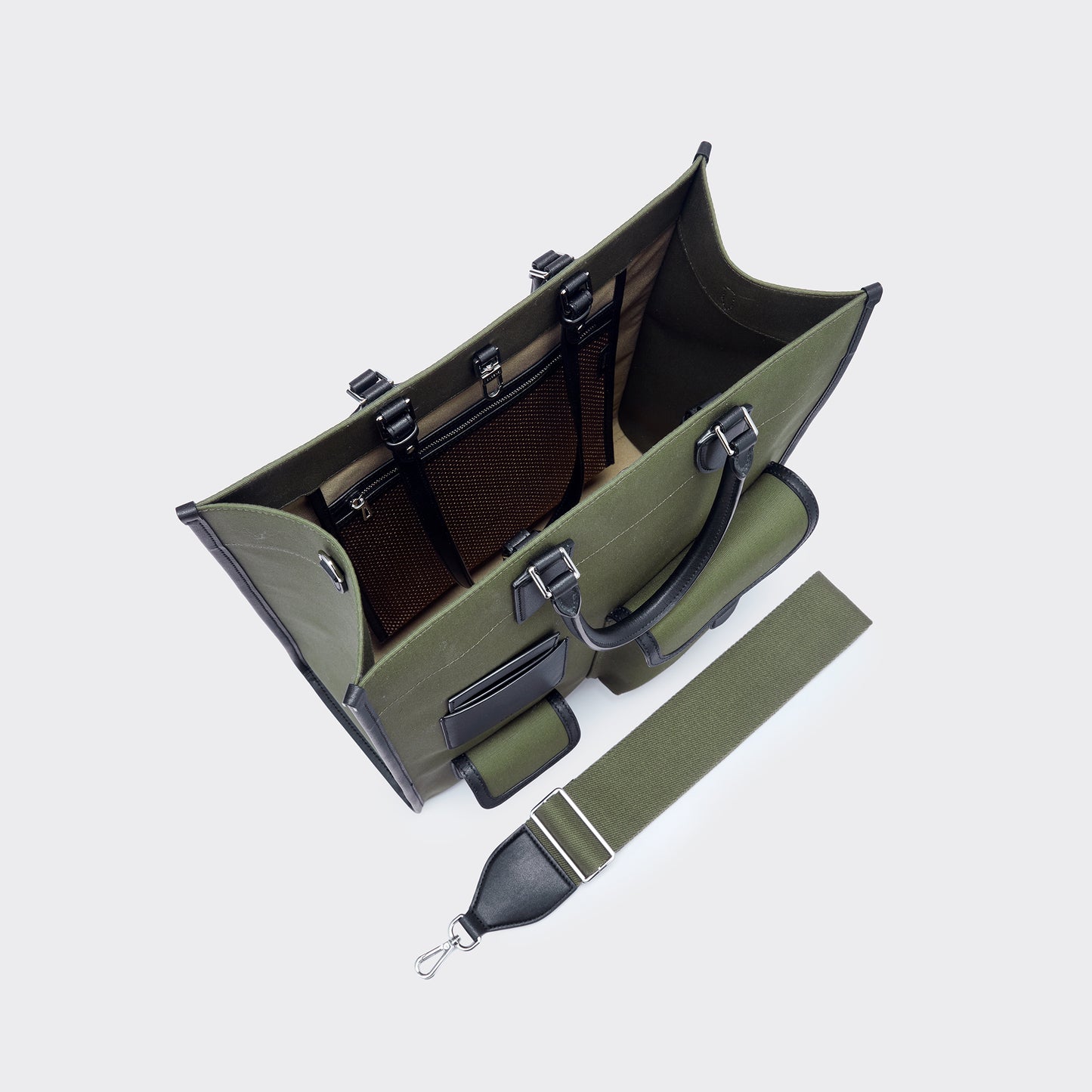Gabriel Vertical Edition Small Size Canvas Tote- Military green