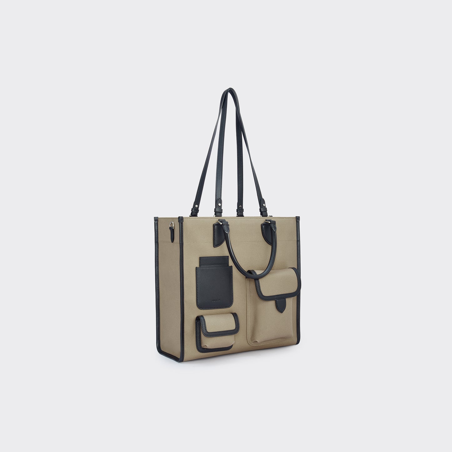 Gabriel Vertical Edition Small Size Canvas Tote- Mocha