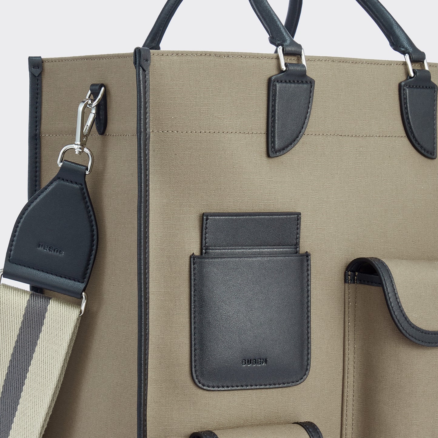 Gabriel Vertical Edition Small Size Canvas Tote- Mocha