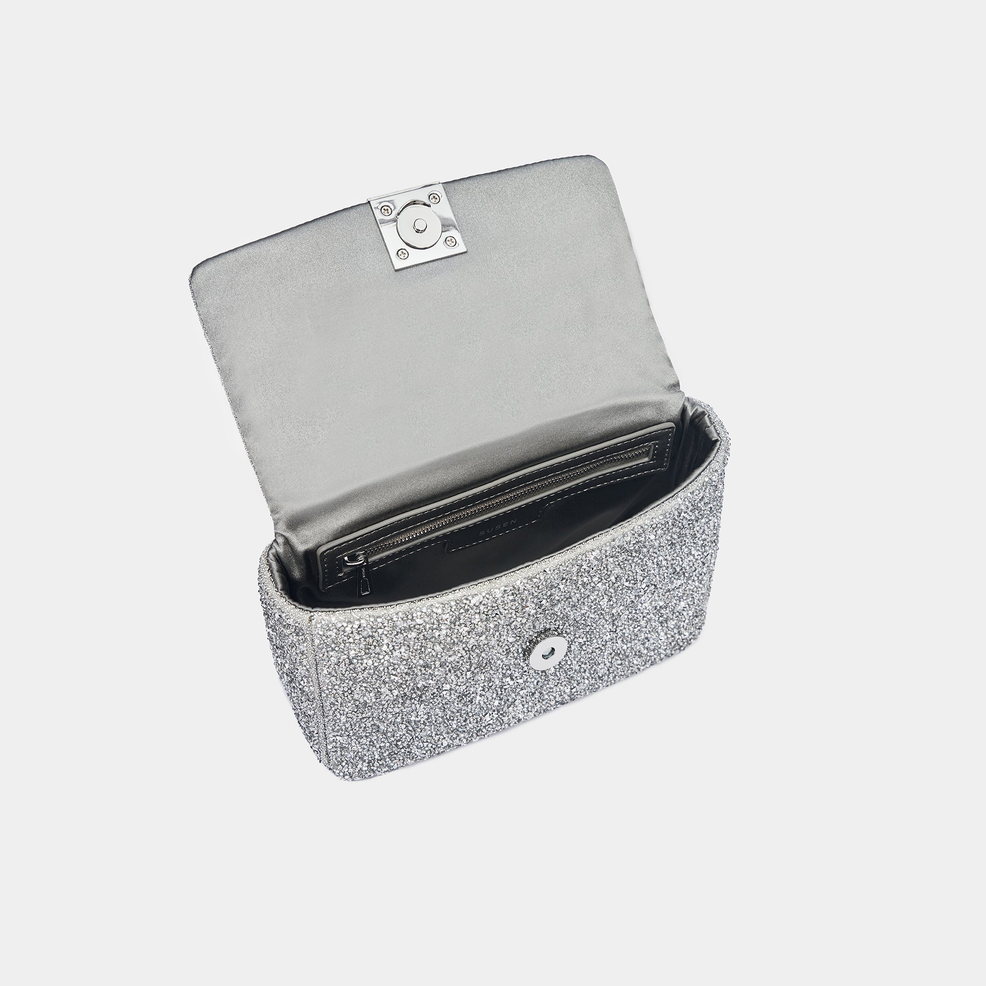 Mermaid Glitter Flap Shoulder Bag With Chain | Glitter Bag | Prom