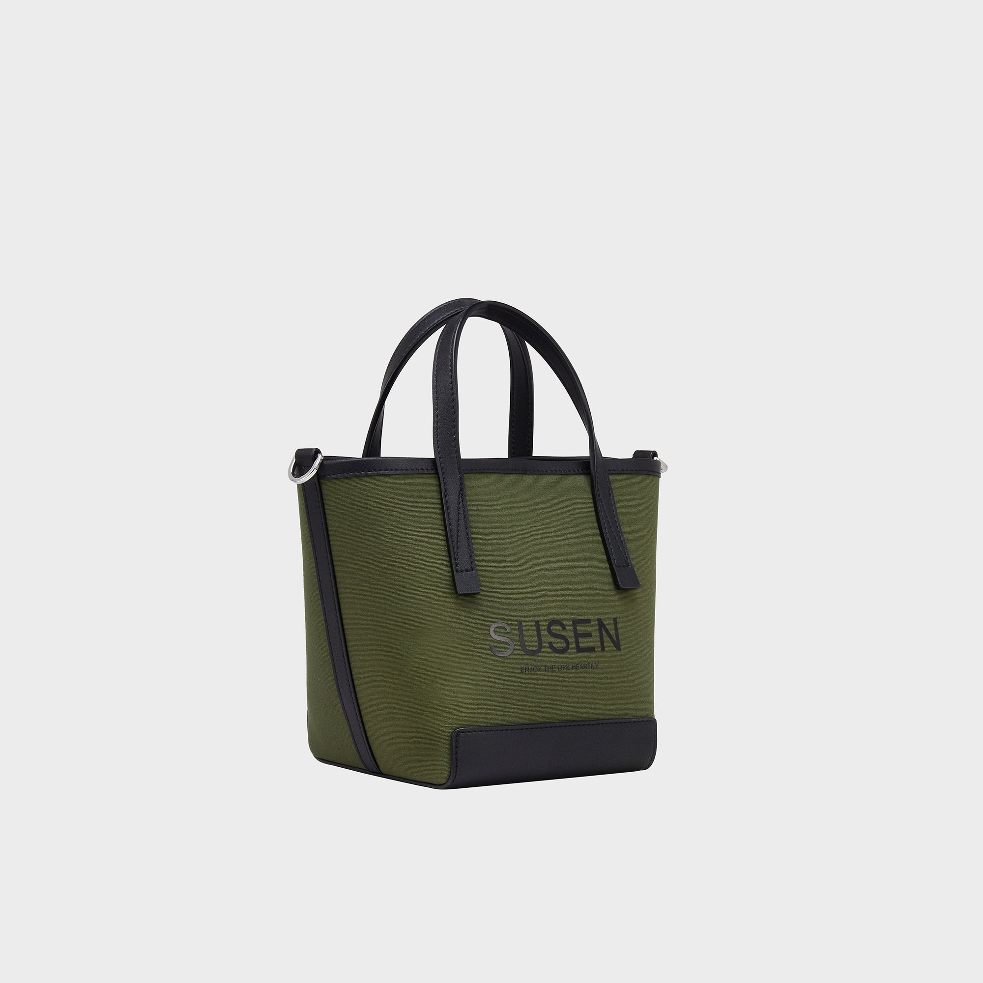 SUSEN Canvas Bucket Bag - Army Green