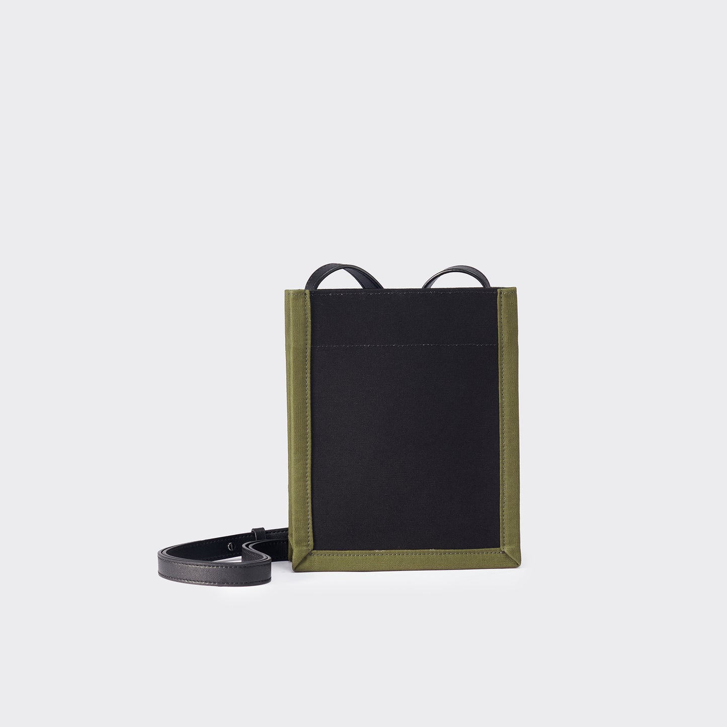 Canvas Crossbody Phone Bag - Black