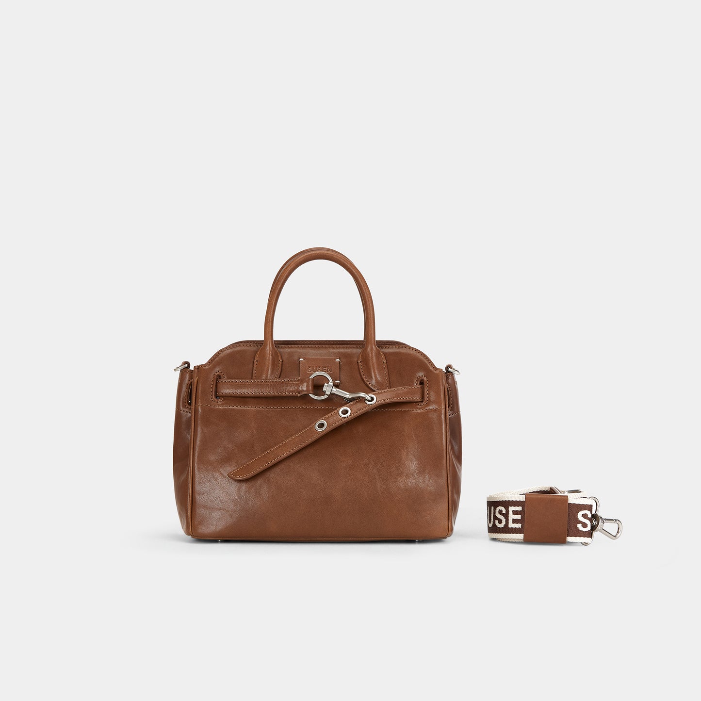 Two Tone Plant Tanned Calf Leather Multi Form Handbag - Small