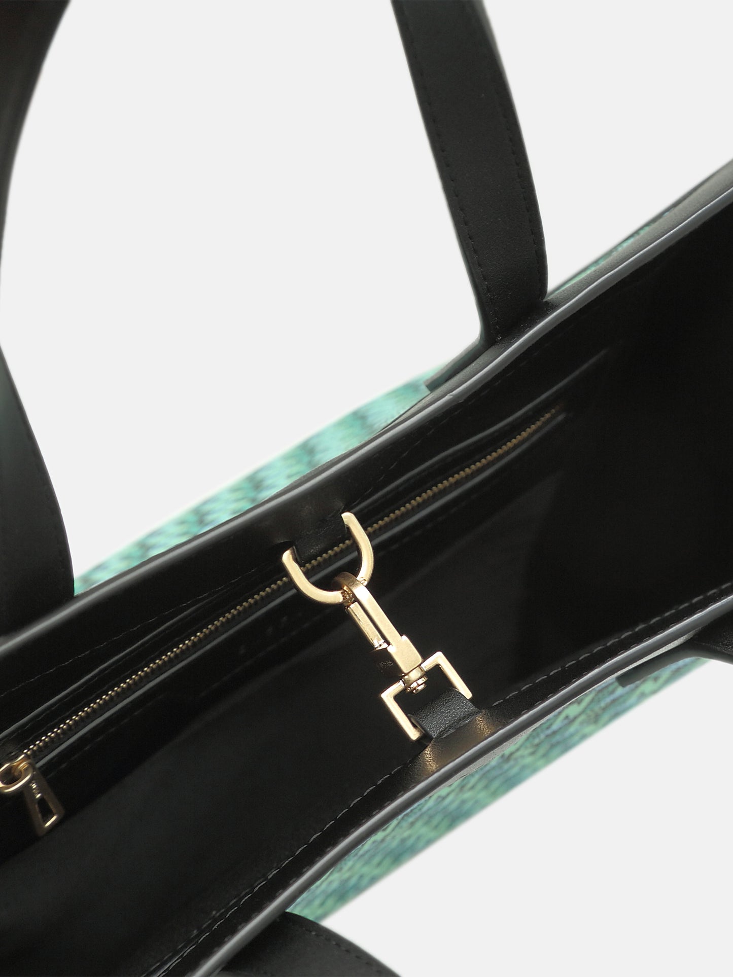 Brand Large Monogram Printed  Lnclined Shoulder Bag - Green