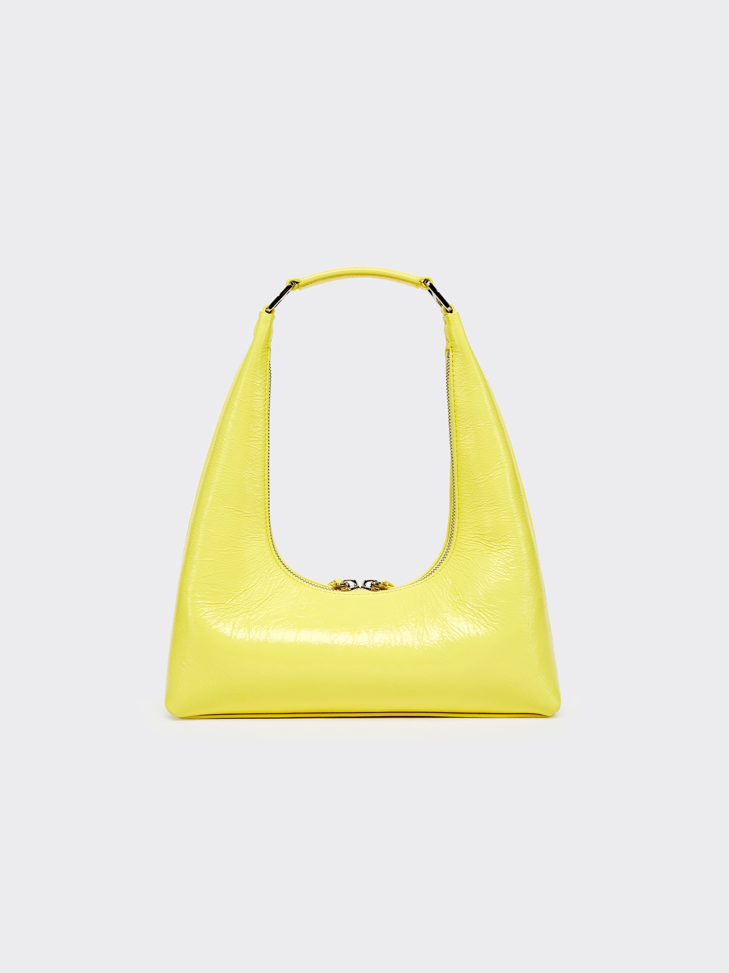 Large One-Shoulder Tartar Bag - Yellow