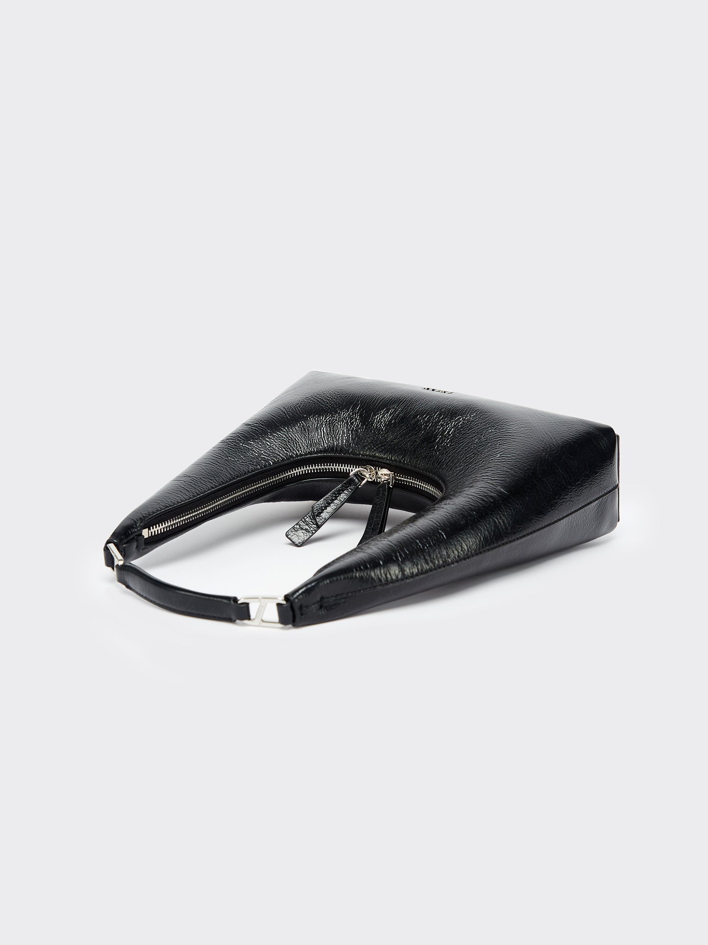 Large One-Shoulder Tartar Bag - Black