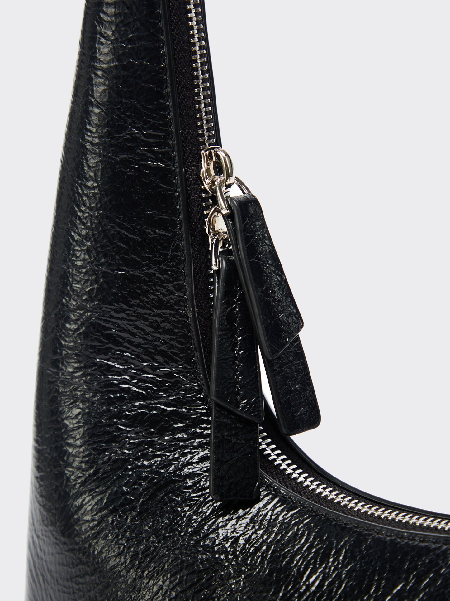 Large One-Shoulder Tartar Bag - Black