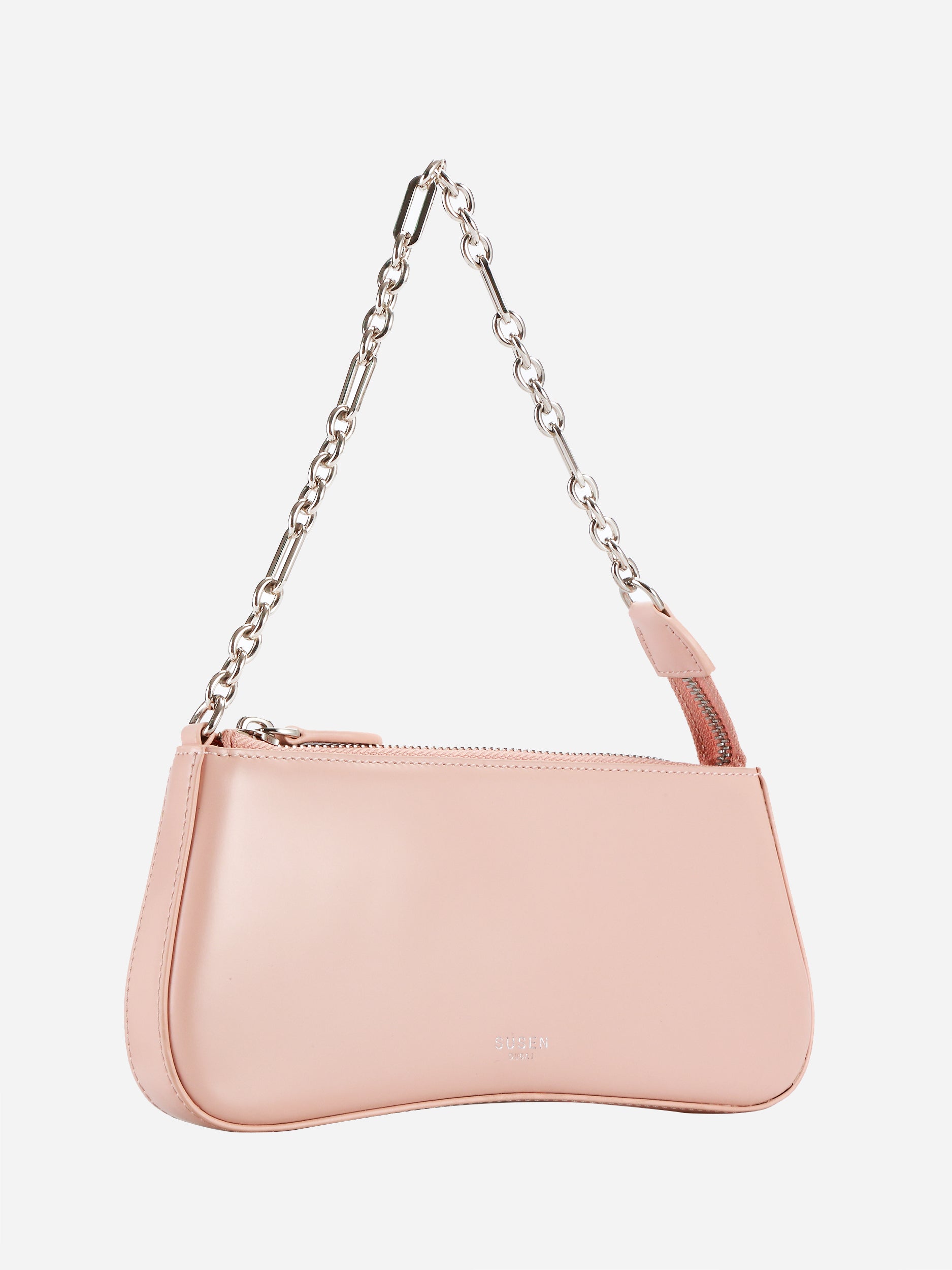 Lora Plain Chain Cross-body Bag - Pink
